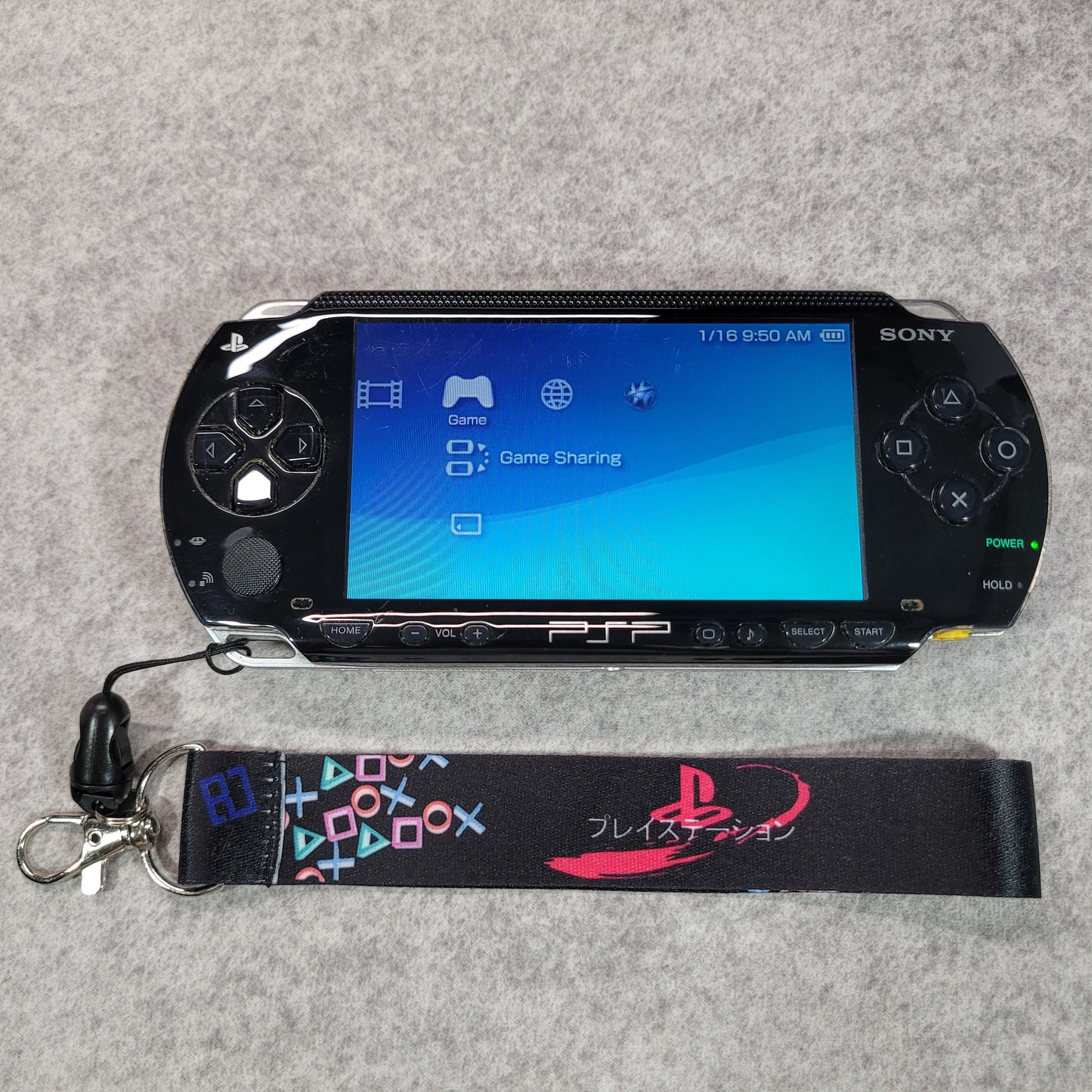 Custom PlayStation-Inspired Lanyard – Black