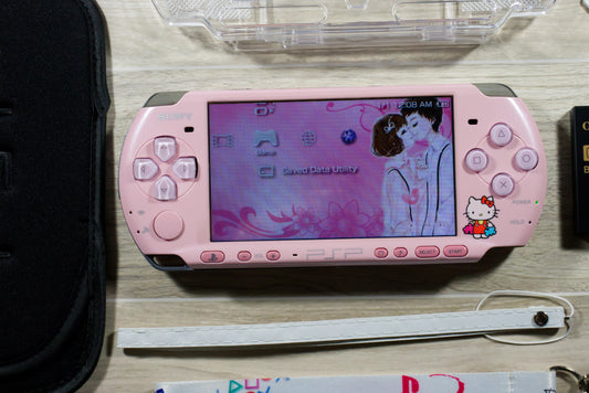 PSP 3000 Hello Kitty Custom Console Bundle - Refurbished Like New!