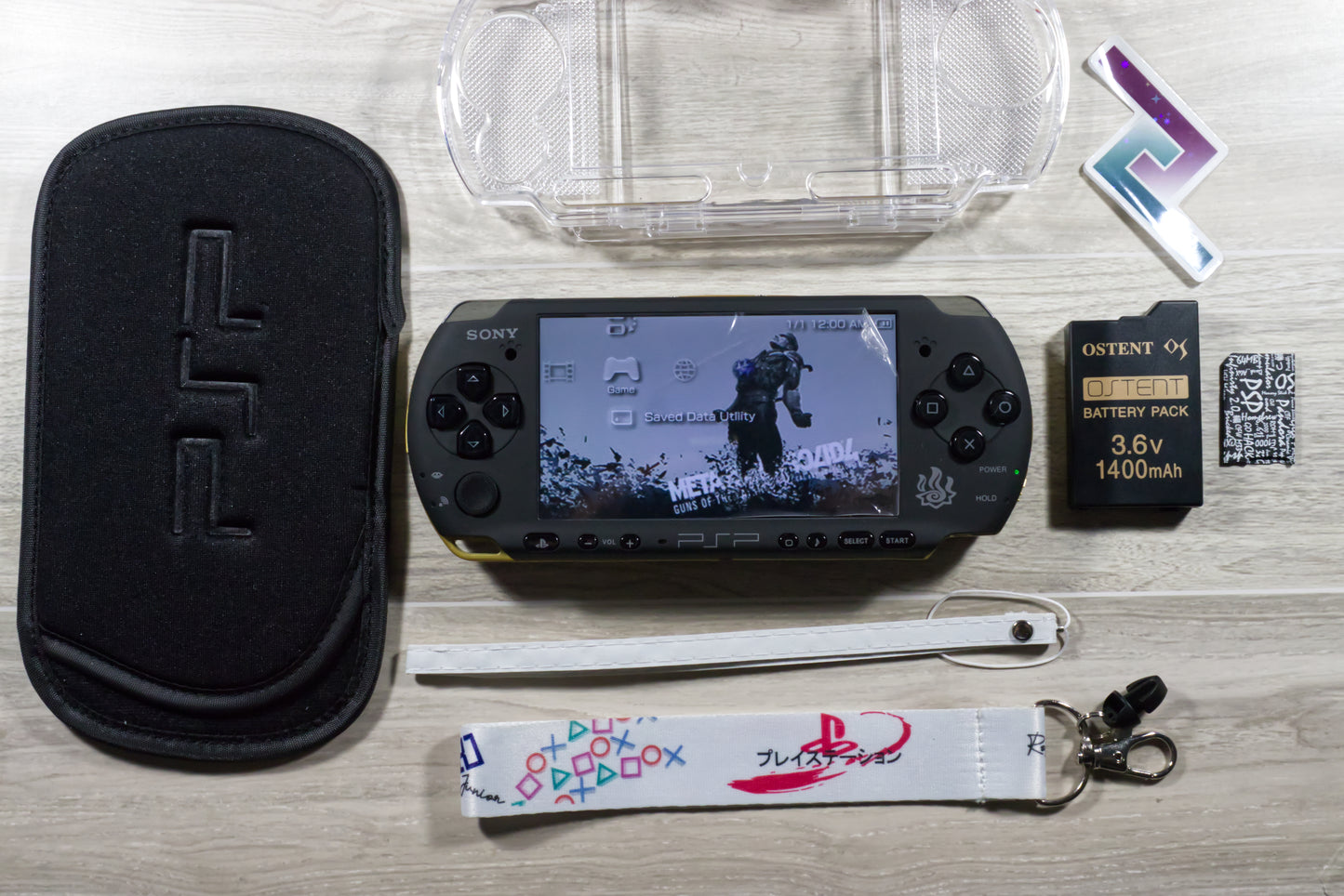 PSP 3000 Monster Hunter Black Custom Console Bundle - Refurbished Like New!
