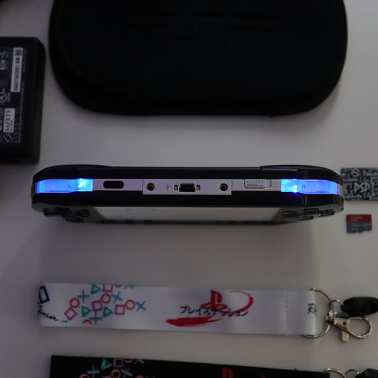 Custom PSP Bundle – LED Sound-Activated Trigger Mod + Memory Card Adapter + Accessories 🎮🔥