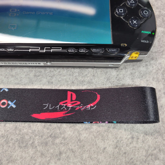 Custom PlayStation-Inspired Lanyard – Black