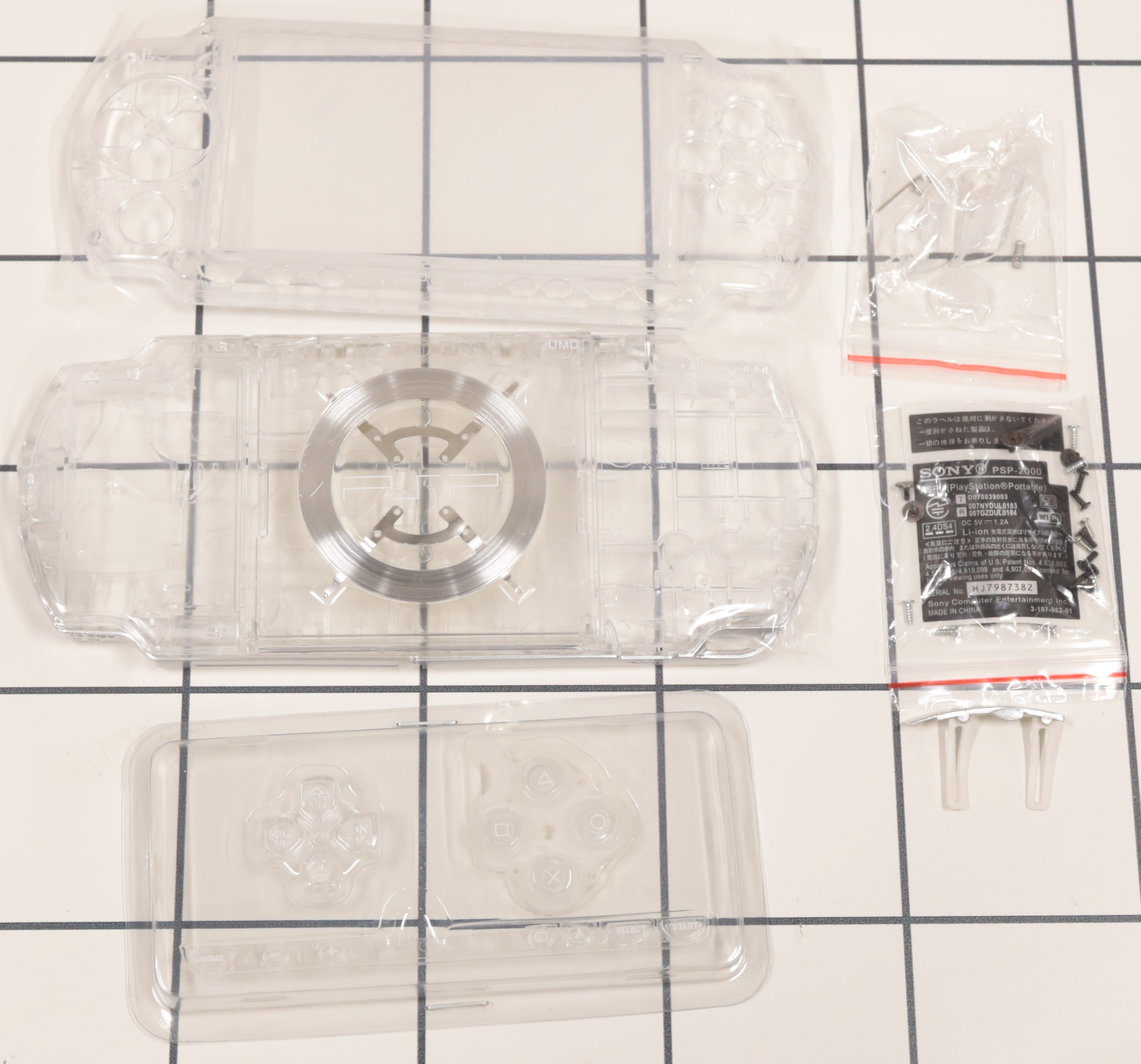 New PSP 2000 Shell Replacement Complete Translucent Clear USA Ship🔥 ...