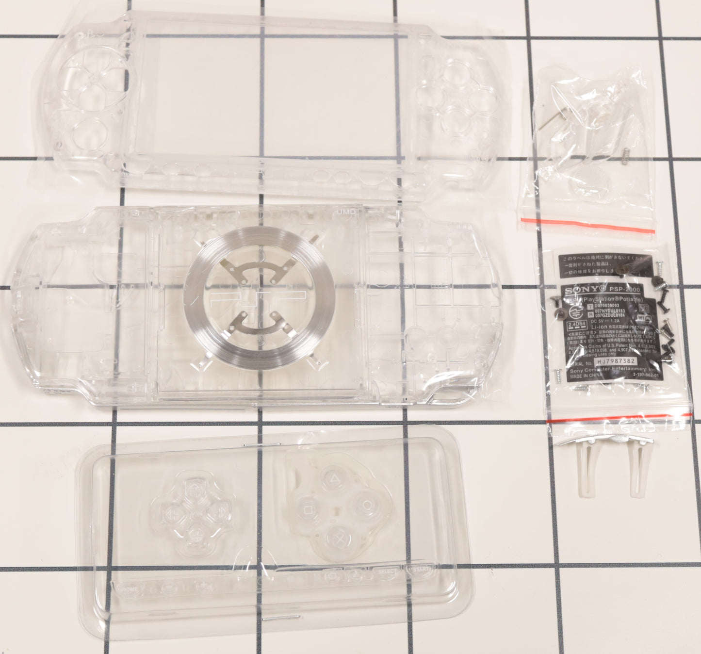 New PSP 2000 Shell Replacement Complete Translucent Clear USA Ship🔥