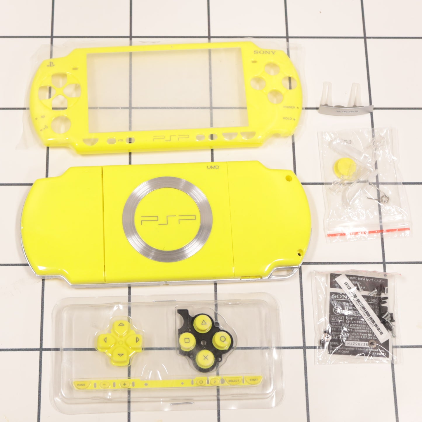 New PSP 2000 Shell Replacement Complete Yellow USA Ship🔥