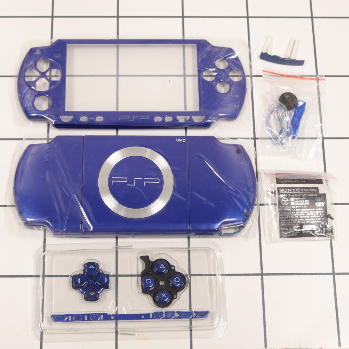 Psp Disc Shell New PSP 2000 Shell Replacement Complete Blue USA Ship🔥 – RoblesJunior