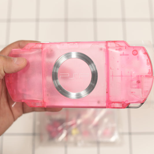 New PSP 1000 Pink Clear Full Housing Shell Replacement Complete USA Ship🔥