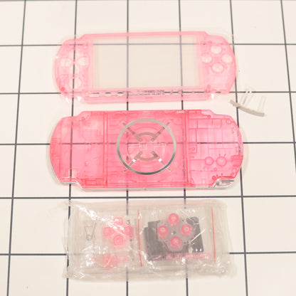 New PSP 3000 Pink Clear Full Housing Shell Replacement Complete USA Ship🔥