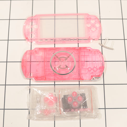 New PSP 3000 Pink Clear Full Housing Shell Replacement Complete USA Ship🔥