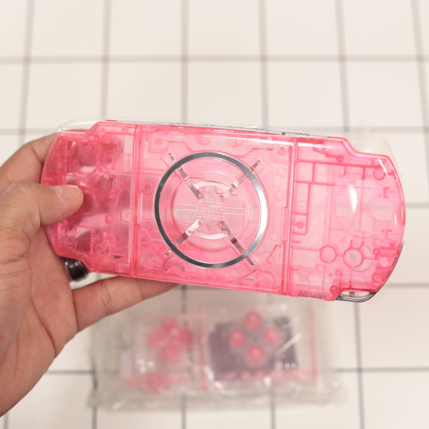 New PSP 3000 Pink Clear Full Housing Shell Replacement Complete USA Ship🔥