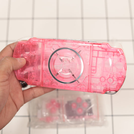 New PSP 3000 Pink Clear Full Housing Shell Replacement Complete USA Ship🔥