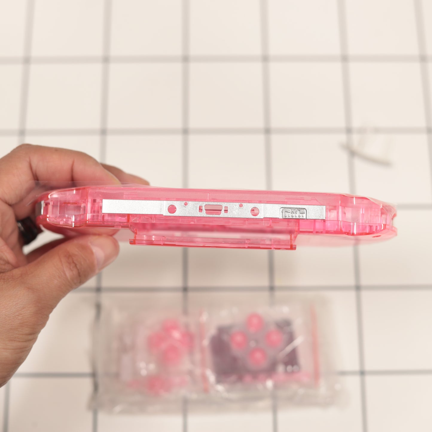 New PSP 3000 Pink Clear Full Housing Shell Replacement Complete USA Ship🔥