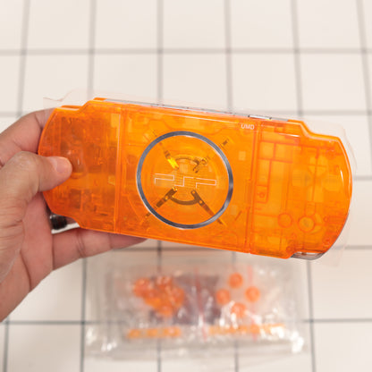 New PSP 3000 Orange Clear Full Housing Shell Replacement Complete USA Ship🔥
