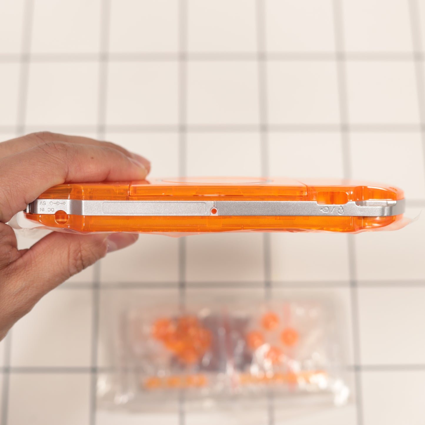 New PSP 3000 Orange Clear Full Housing Shell Replacement Complete USA Ship🔥