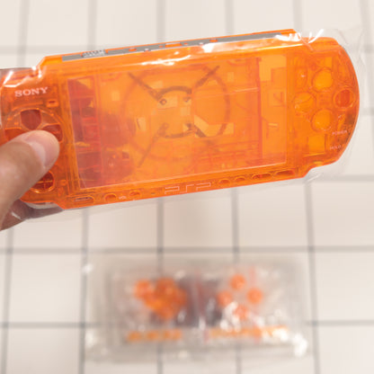 New PSP 3000 Orange Clear Full Housing Shell Replacement Complete USA Ship🔥