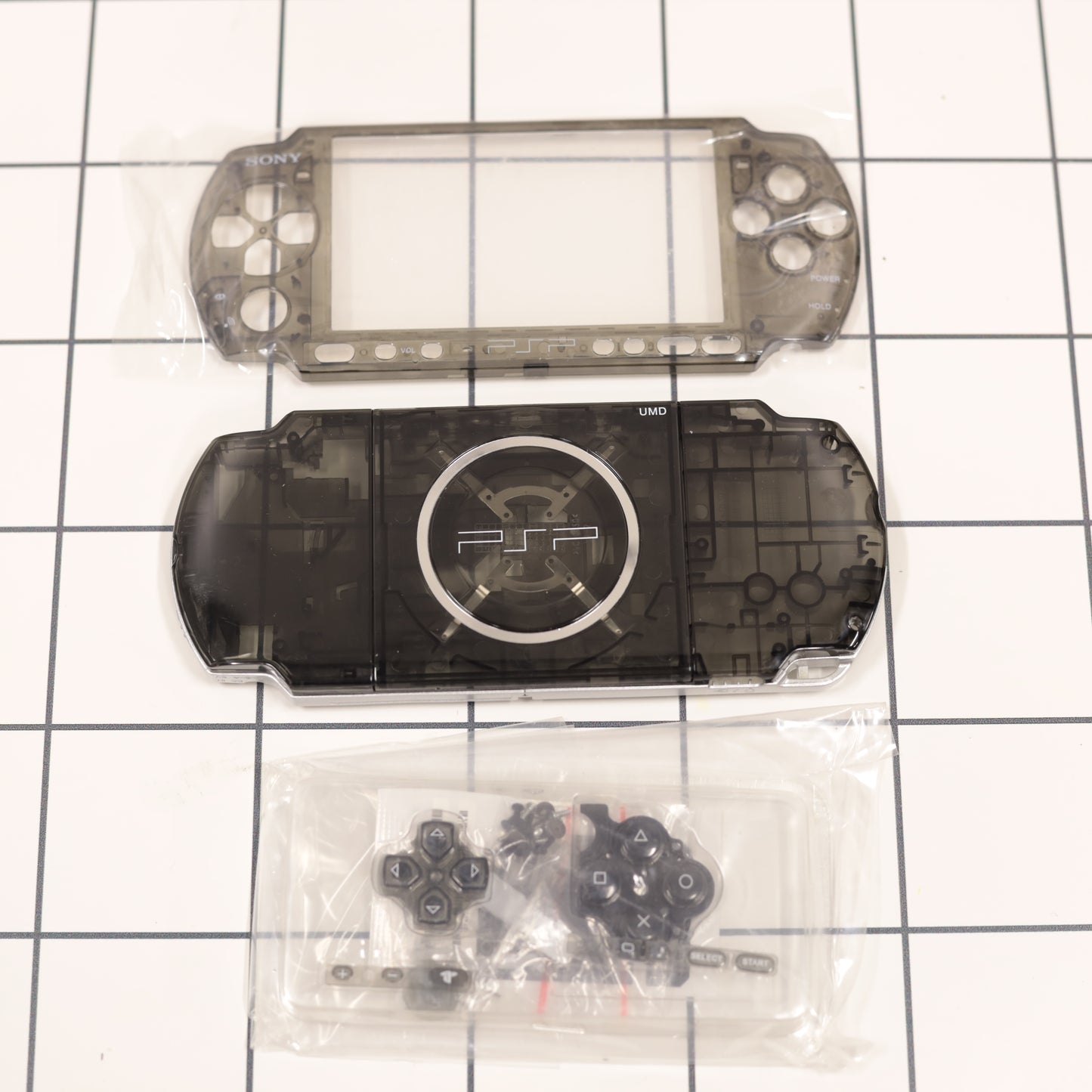 New PSP 3000 Black Clear Full Housing Shell Replacement Complete USA Ship🔥
