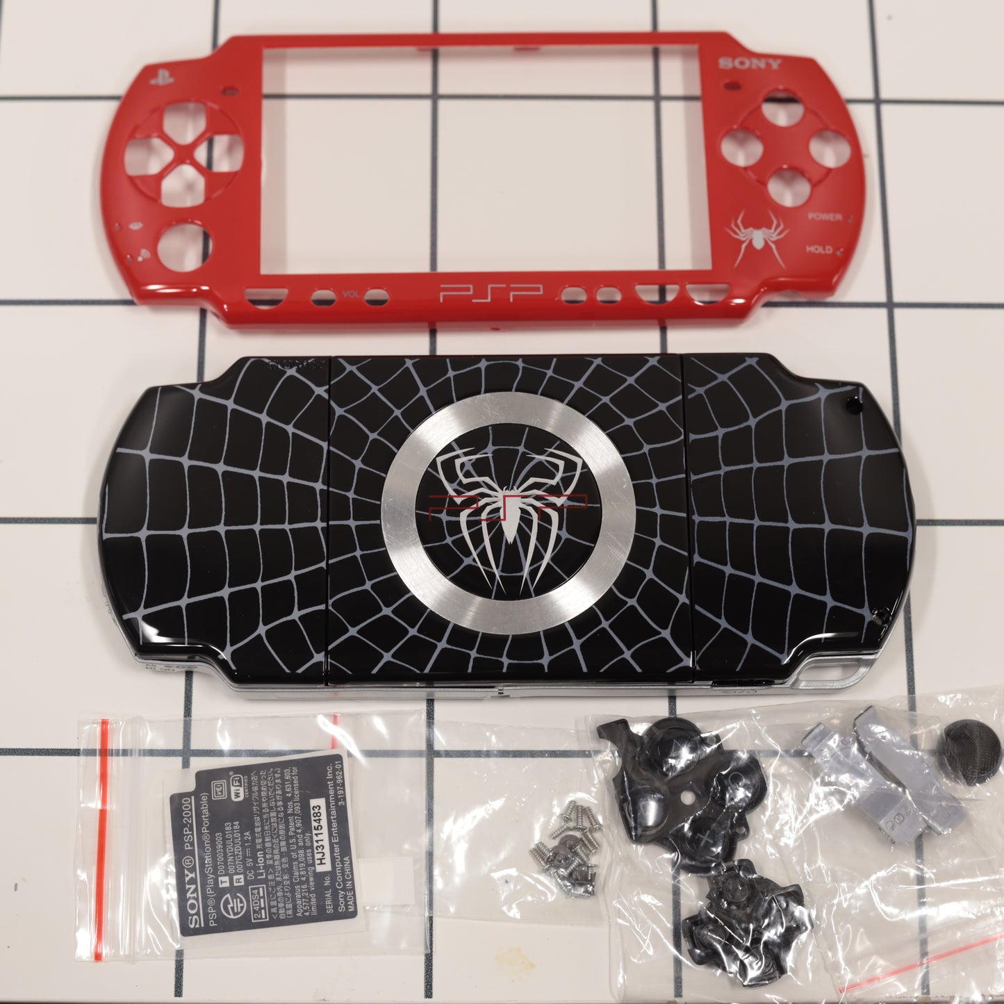 New PSP 2000 Spider-Man Full Housing Shell Replacement Complete USA Ship 🔥