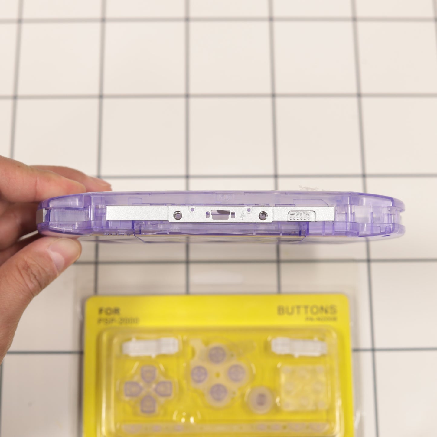 New PSP 2000 Purple Clear Full Housing Shell Replacement Complete USA Ship