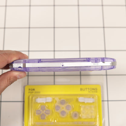 New PSP 2000 Purple Clear Full Housing Shell Replacement Complete USA Ship