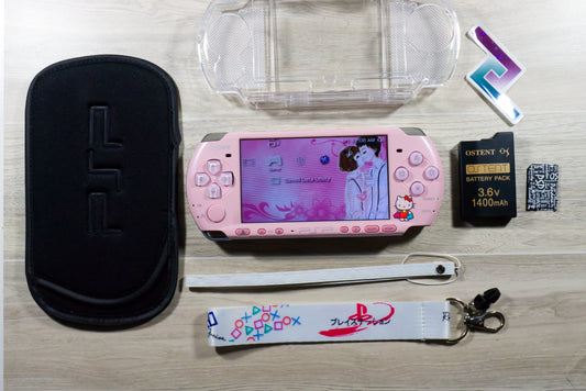 PSP 3000 Hello Kitty Custom Console Bundle - Refurbished Like New!